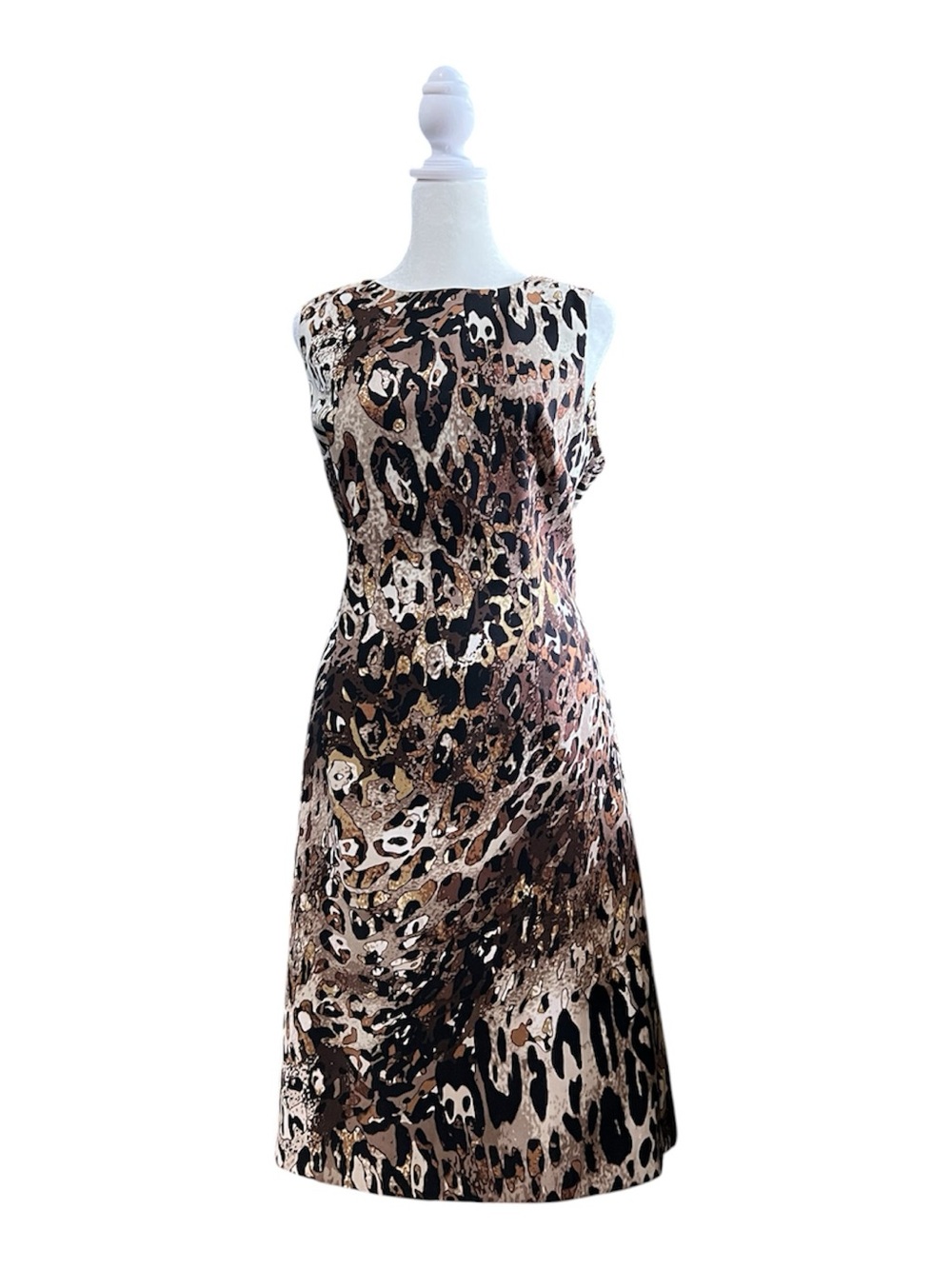 Connected Cheetah Print Midi Dress